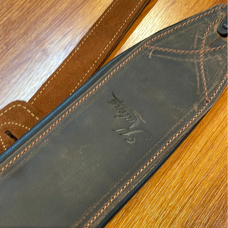 Padded Guitar Strap Real Leather Adjustable Length