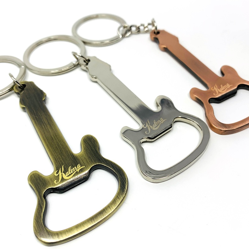 Beer Bottle Opener Guitar Keychain Creative Key Ring Kitchen Accessories